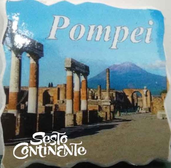 Set di 2 Calamite da Frigo degli Scavi di Pompei, Magnete Souvenir in  Ceramica a forma di Francobollo, Originale Souvenir Vintage Retrò -   Italia